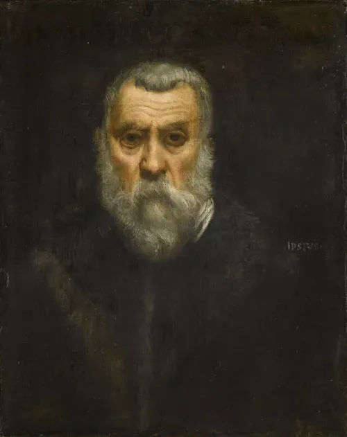 Tintoret, Autoportrait, vers 1588, huile sur toile, 63 x 52 cm, Paris,Cr&eacute;dit photo : &copy; GrandPalaisRmn (mus&eacute;e du Louvre) Jean-Gilles Berizzi